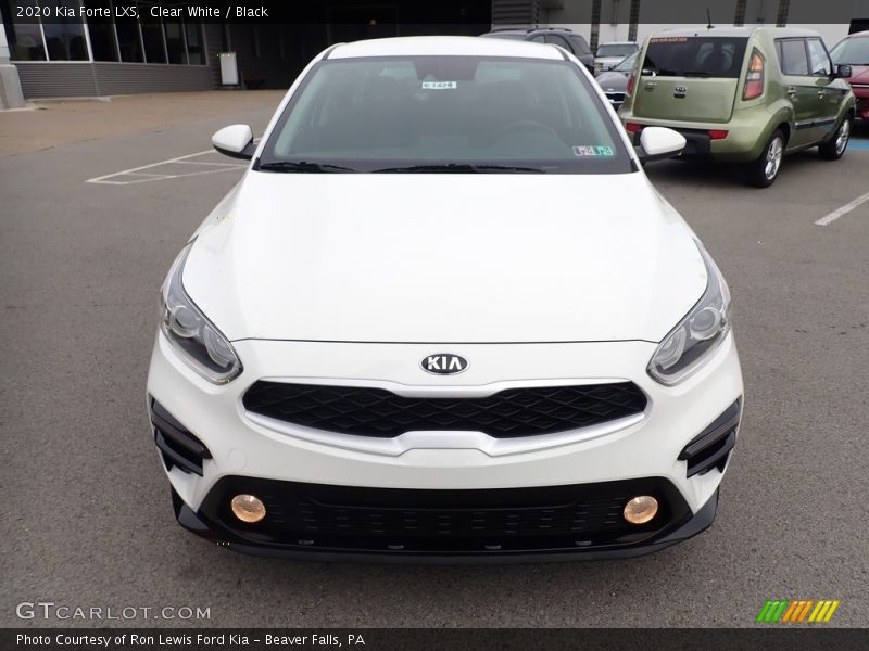 Clear White / Black 2020 Kia Forte LXS