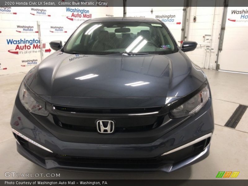 Cosmic Blue Metallic / Gray 2020 Honda Civic LX Sedan
