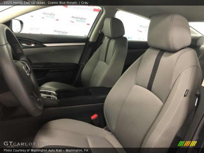 Cosmic Blue Metallic / Gray 2020 Honda Civic LX Sedan