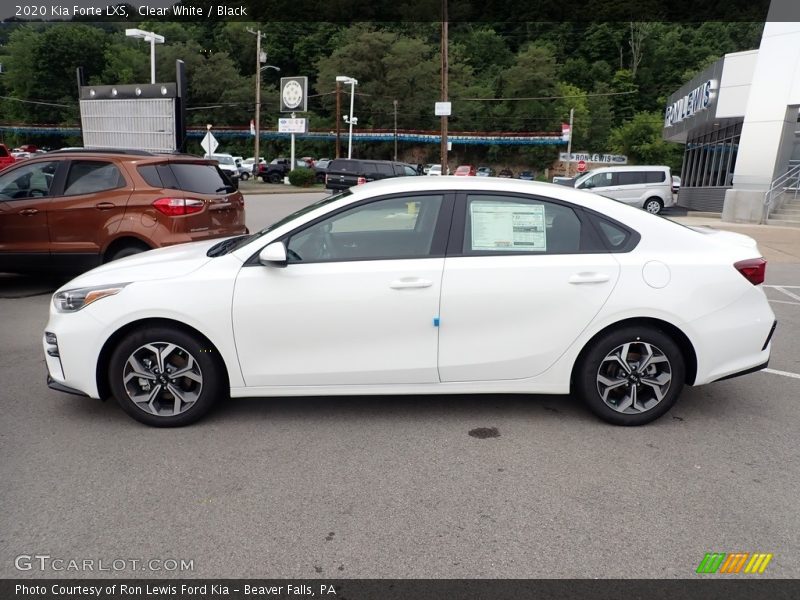 Clear White / Black 2020 Kia Forte LXS