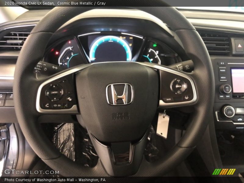 Cosmic Blue Metallic / Gray 2020 Honda Civic LX Sedan