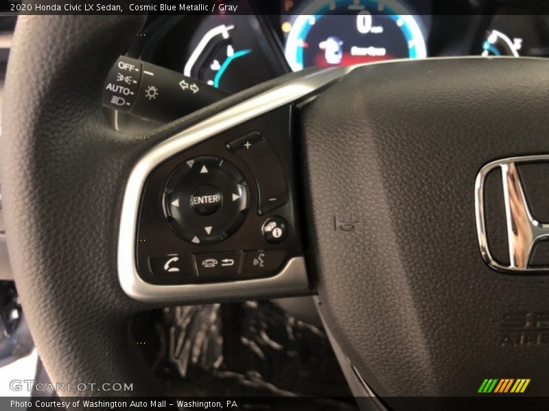 Cosmic Blue Metallic / Gray 2020 Honda Civic LX Sedan