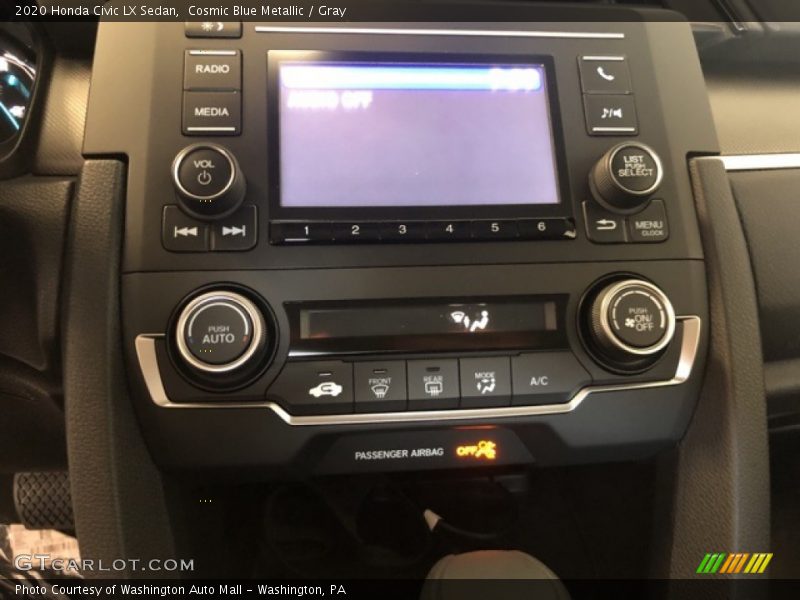 Cosmic Blue Metallic / Gray 2020 Honda Civic LX Sedan