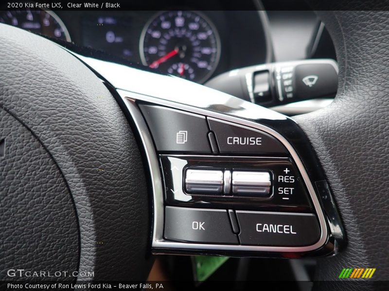 Clear White / Black 2020 Kia Forte LXS