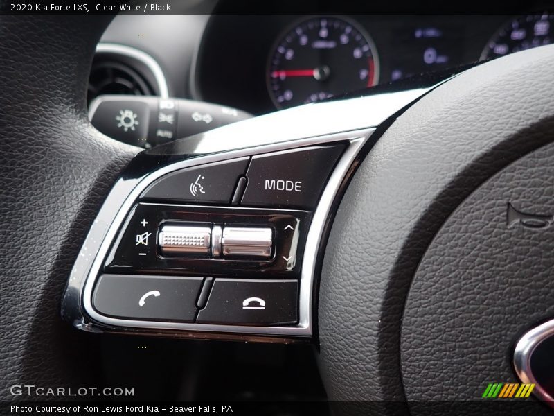 Clear White / Black 2020 Kia Forte LXS