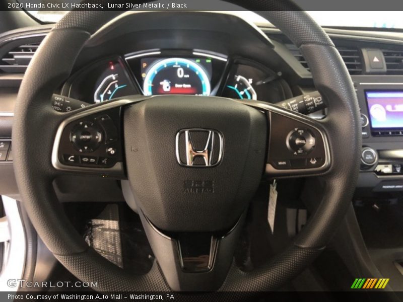 Lunar Silver Metallic / Black 2020 Honda Civic LX Hatchback