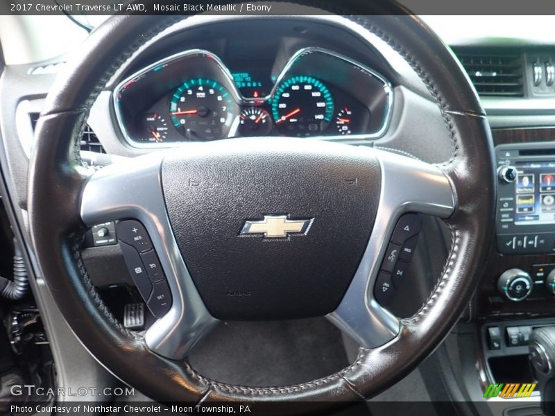 Mosaic Black Metallic / Ebony 2017 Chevrolet Traverse LT AWD