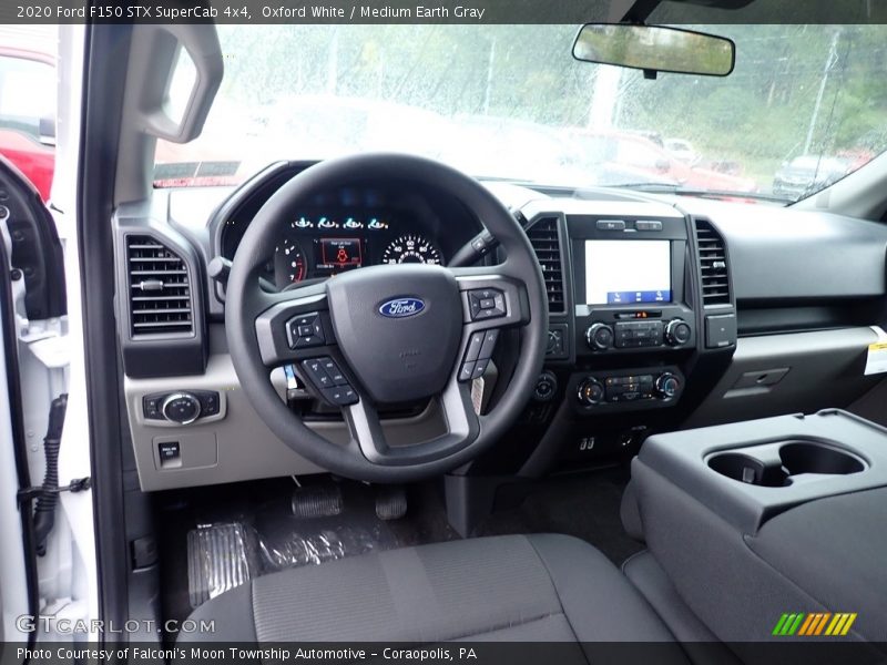 Oxford White / Medium Earth Gray 2020 Ford F150 STX SuperCab 4x4
