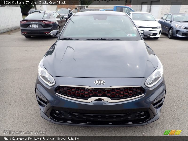 Gravity Grey / Black 2020 Kia Forte GT-Line