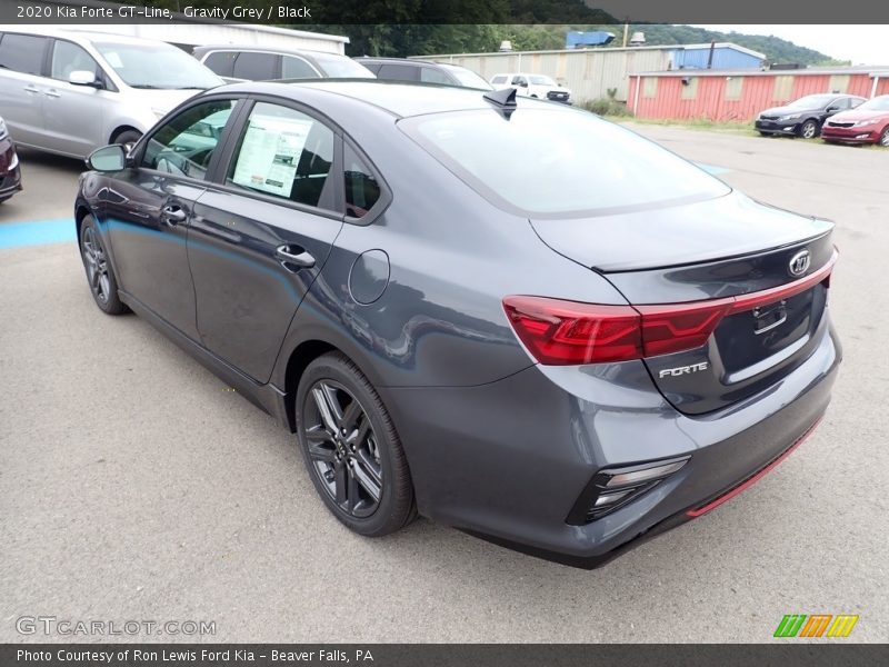 Gravity Grey / Black 2020 Kia Forte GT-Line