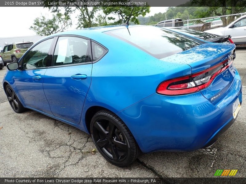 Laser Blue Pearl / Black/Light Tungsten Accent Stitching 2015 Dodge Dart SXT