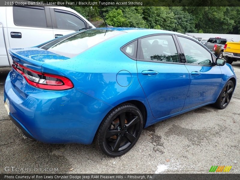 Laser Blue Pearl / Black/Light Tungsten Accent Stitching 2015 Dodge Dart SXT