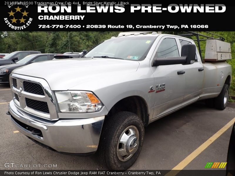Bright Silver Metallic / Black 2016 Ram 3500 Tradesman Crew Cab 4x4