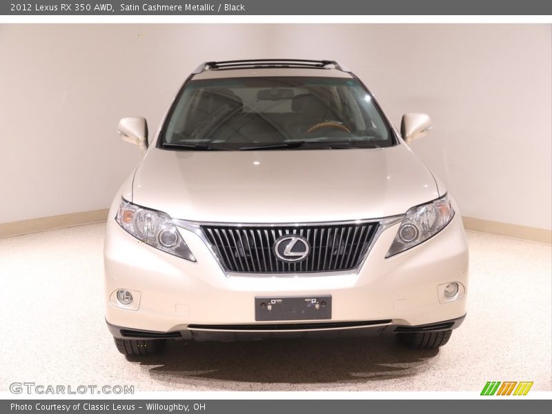 Satin Cashmere Metallic / Black 2012 Lexus RX 350 AWD