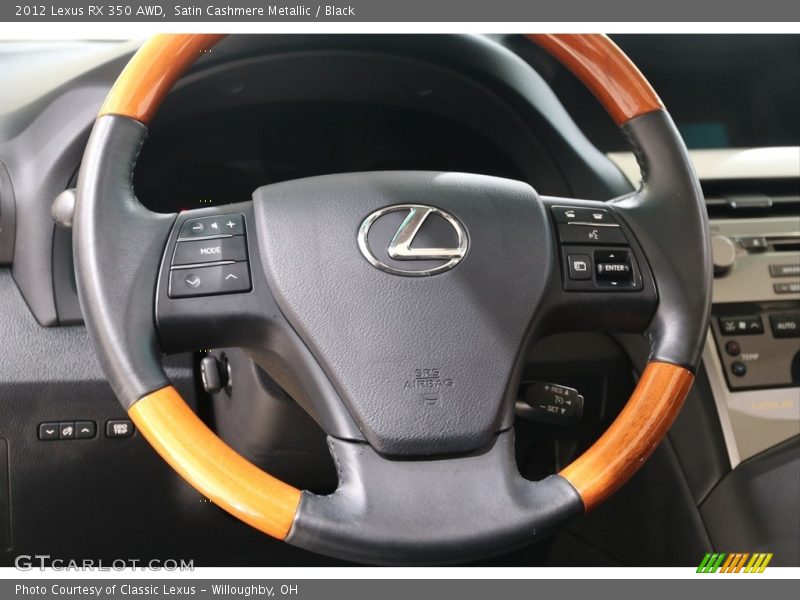 Satin Cashmere Metallic / Black 2012 Lexus RX 350 AWD