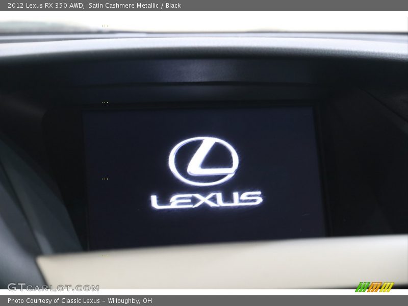Satin Cashmere Metallic / Black 2012 Lexus RX 350 AWD