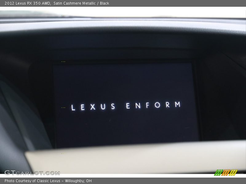Satin Cashmere Metallic / Black 2012 Lexus RX 350 AWD