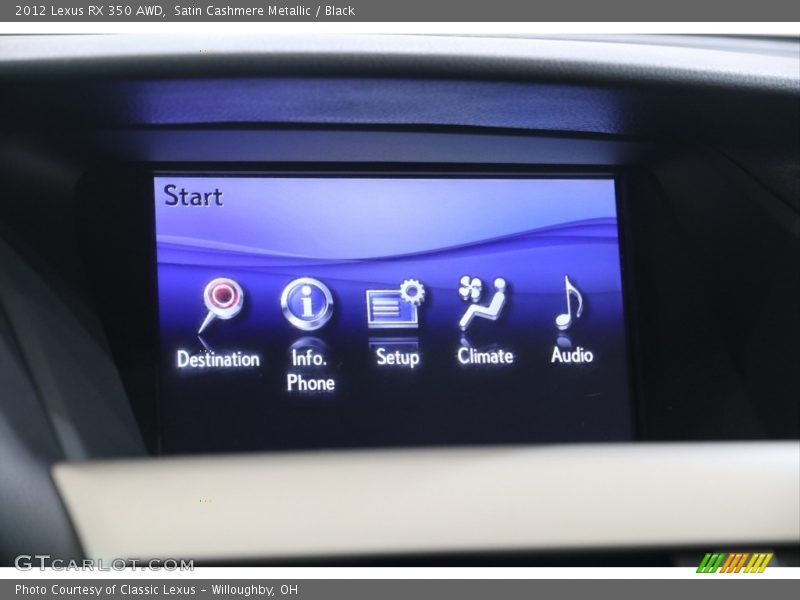Satin Cashmere Metallic / Black 2012 Lexus RX 350 AWD