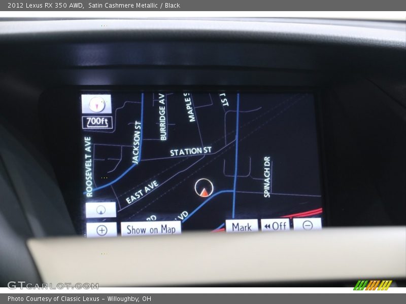 Satin Cashmere Metallic / Black 2012 Lexus RX 350 AWD