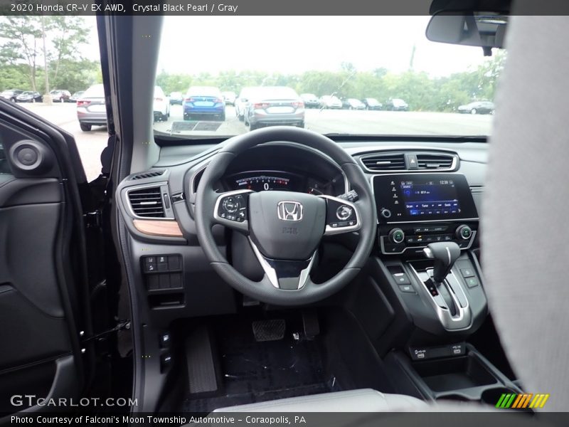 Crystal Black Pearl / Gray 2020 Honda CR-V EX AWD