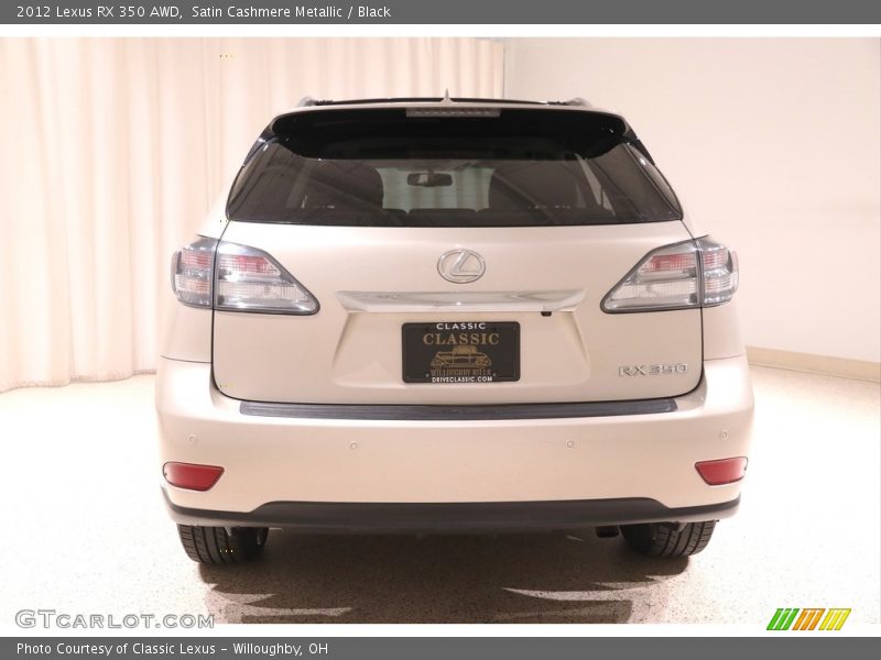 Satin Cashmere Metallic / Black 2012 Lexus RX 350 AWD