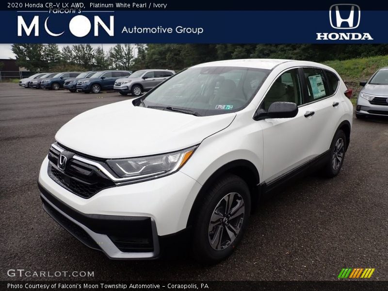 Platinum White Pearl / Ivory 2020 Honda CR-V LX AWD