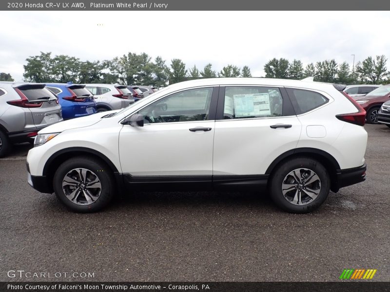 Platinum White Pearl / Ivory 2020 Honda CR-V LX AWD