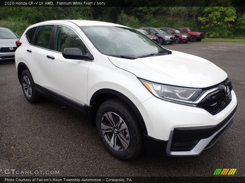 Platinum White Pearl / Ivory 2020 Honda CR-V LX AWD