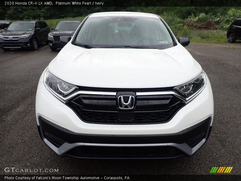 Platinum White Pearl / Ivory 2020 Honda CR-V LX AWD