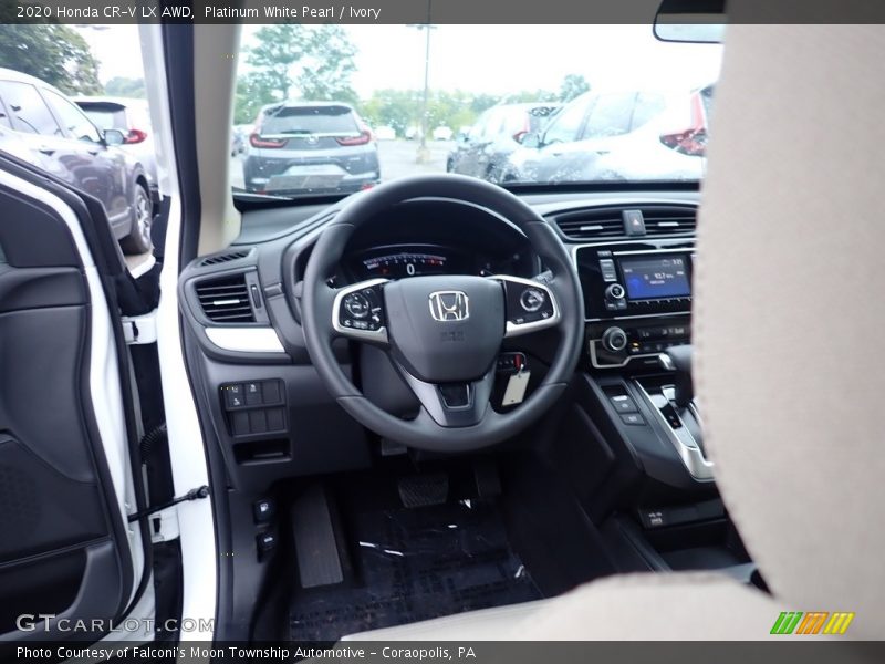Platinum White Pearl / Ivory 2020 Honda CR-V LX AWD