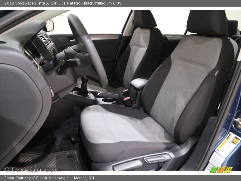 Silk Blue Metallic / Black/Palladium Gray 2018 Volkswagen Jetta S