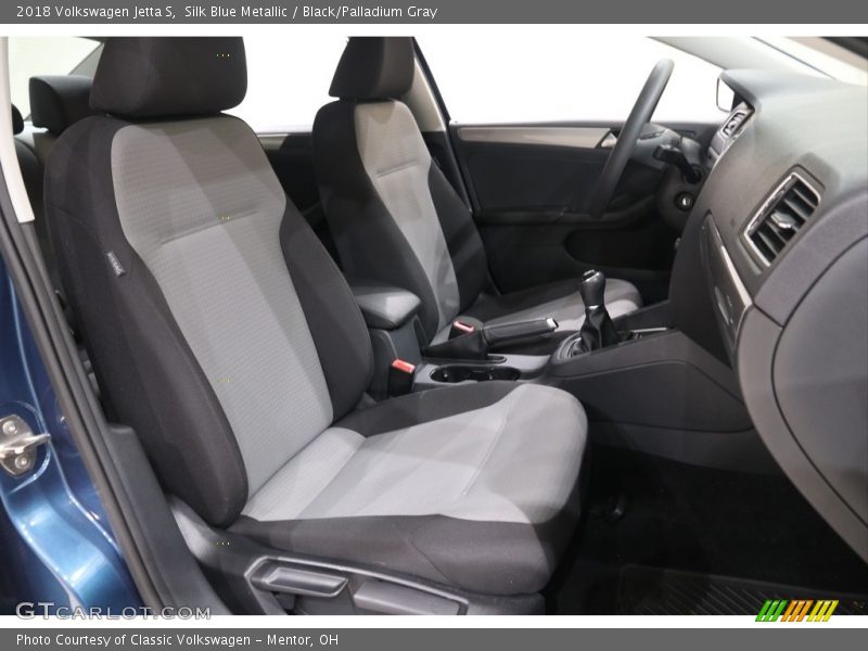 Silk Blue Metallic / Black/Palladium Gray 2018 Volkswagen Jetta S