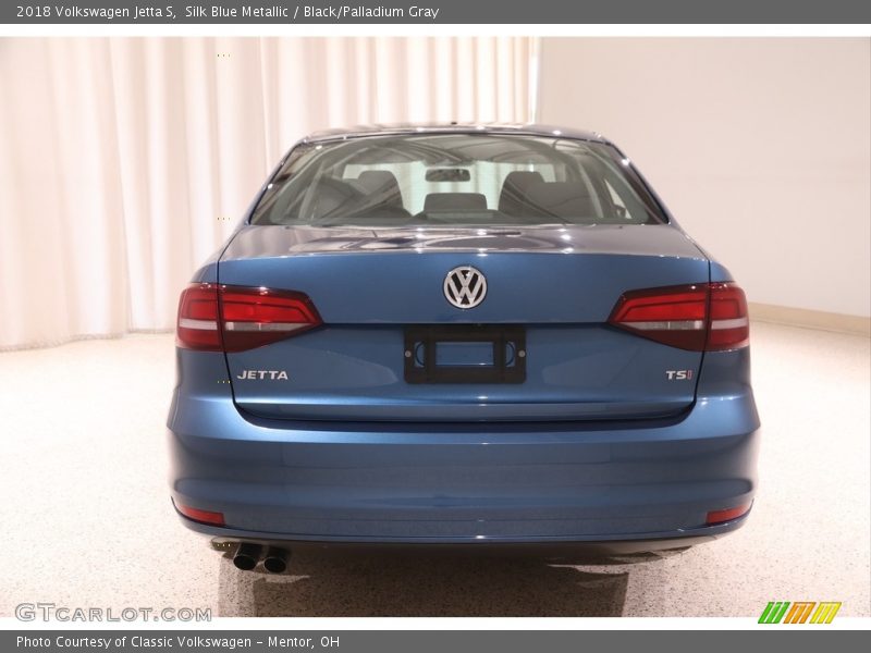 Silk Blue Metallic / Black/Palladium Gray 2018 Volkswagen Jetta S
