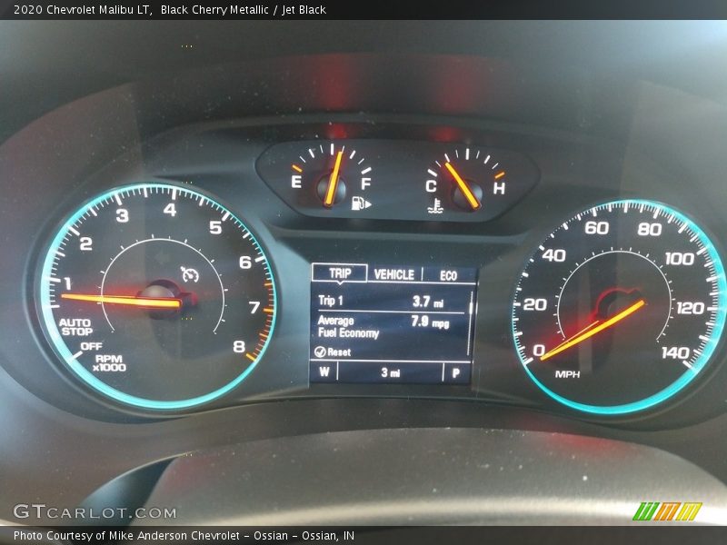 Black Cherry Metallic / Jet Black 2020 Chevrolet Malibu LT