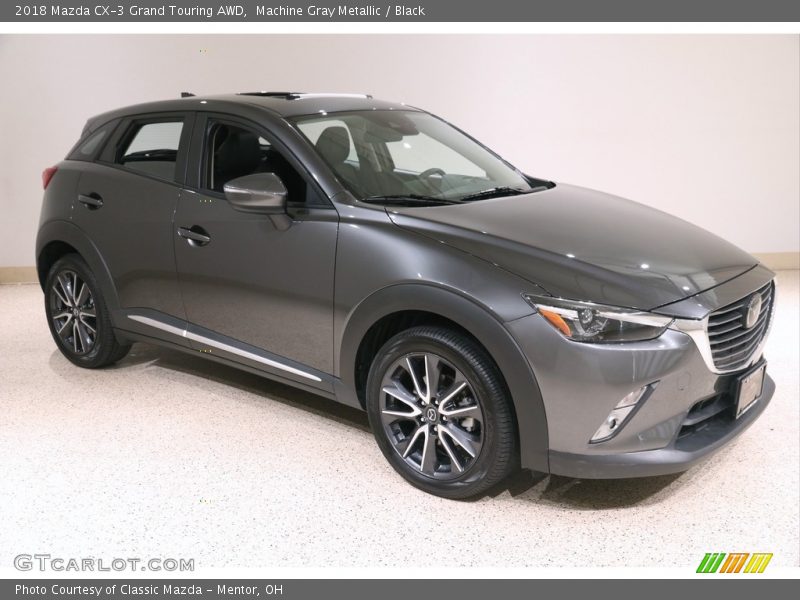 Machine Gray Metallic / Black 2018 Mazda CX-3 Grand Touring AWD