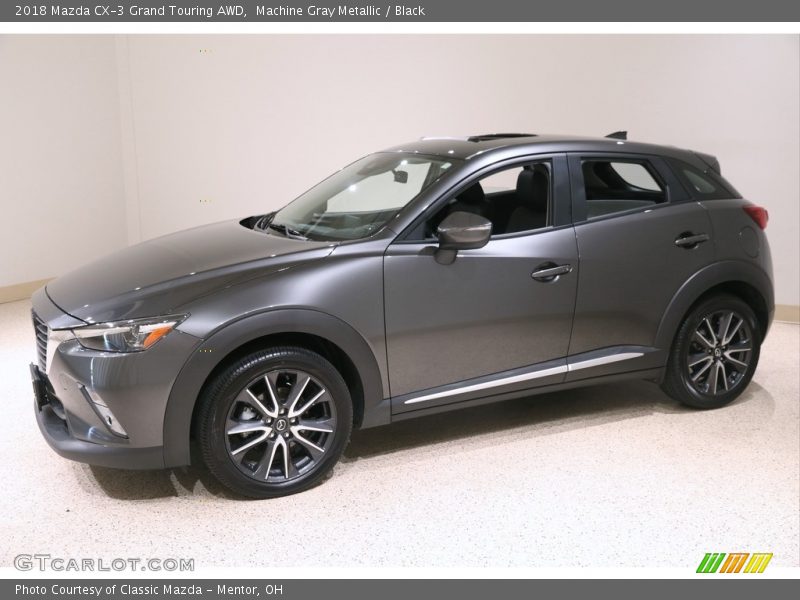 Machine Gray Metallic / Black 2018 Mazda CX-3 Grand Touring AWD