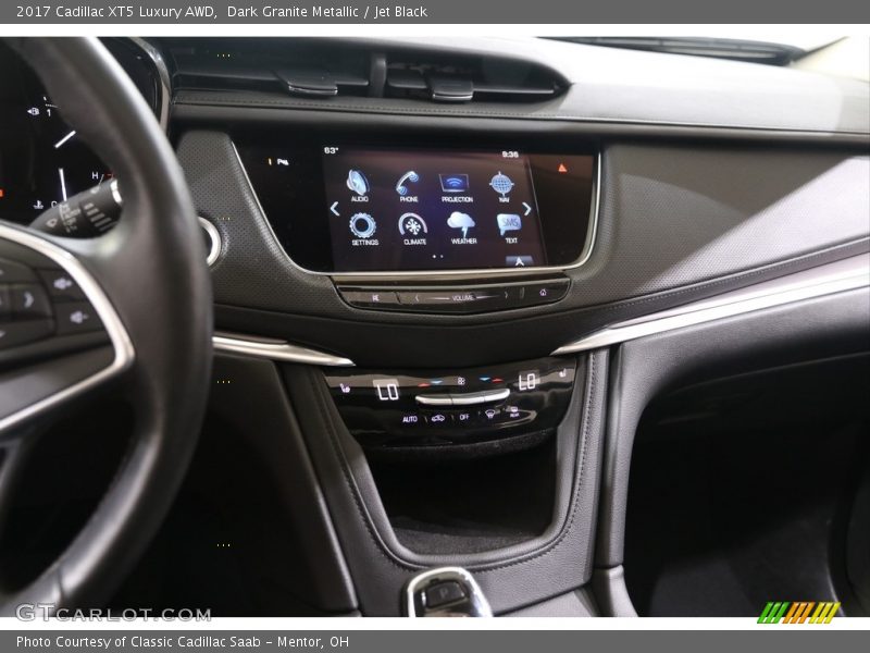 Dark Granite Metallic / Jet Black 2017 Cadillac XT5 Luxury AWD