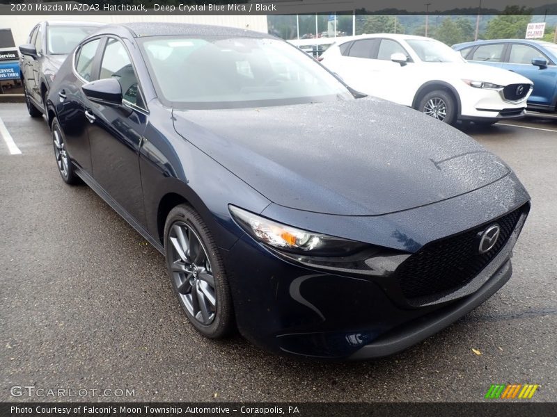 Deep Crystal Blue Mica / Black 2020 Mazda MAZDA3 Hatchback