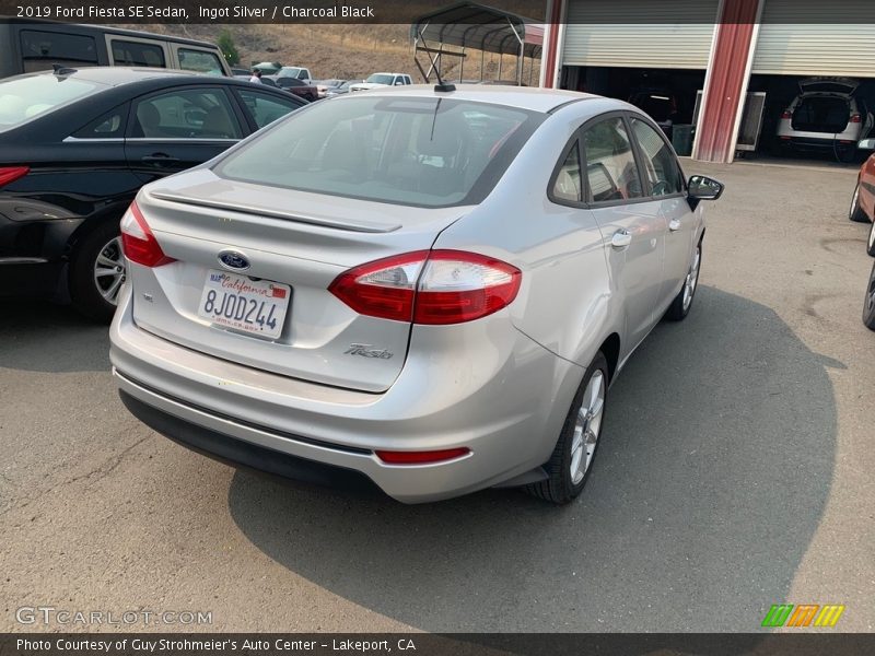 Ingot Silver / Charcoal Black 2019 Ford Fiesta SE Sedan