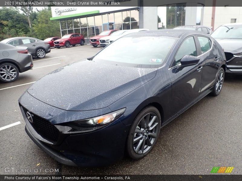 Deep Crystal Blue Mica / Black 2020 Mazda MAZDA3 Hatchback