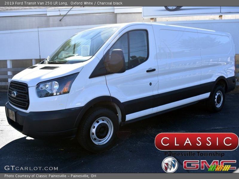 Oxford White / Charcoal black 2019 Ford Transit Van 250 LR Long