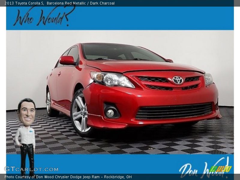 Barcelona Red Metallic / Dark Charcoal 2013 Toyota Corolla S