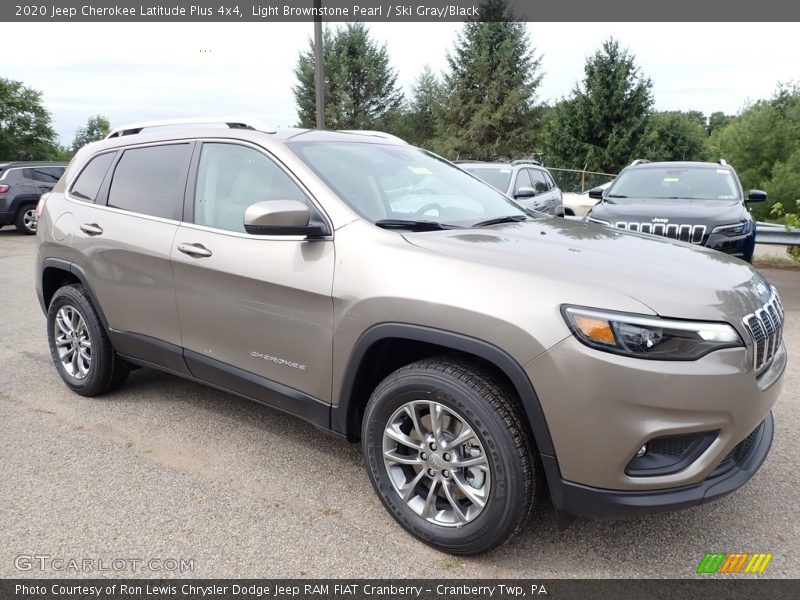 Light Brownstone Pearl / Ski Gray/Black 2020 Jeep Cherokee Latitude Plus 4x4