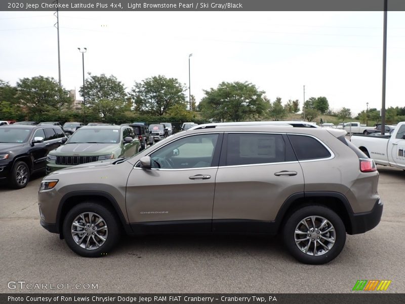 Light Brownstone Pearl / Ski Gray/Black 2020 Jeep Cherokee Latitude Plus 4x4
