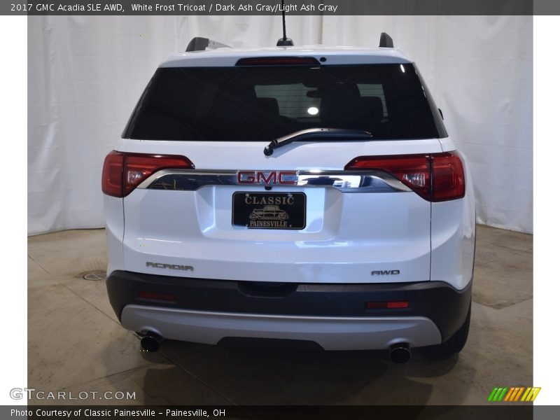 White Frost Tricoat / Dark Ash Gray/Light Ash Gray 2017 GMC Acadia SLE AWD