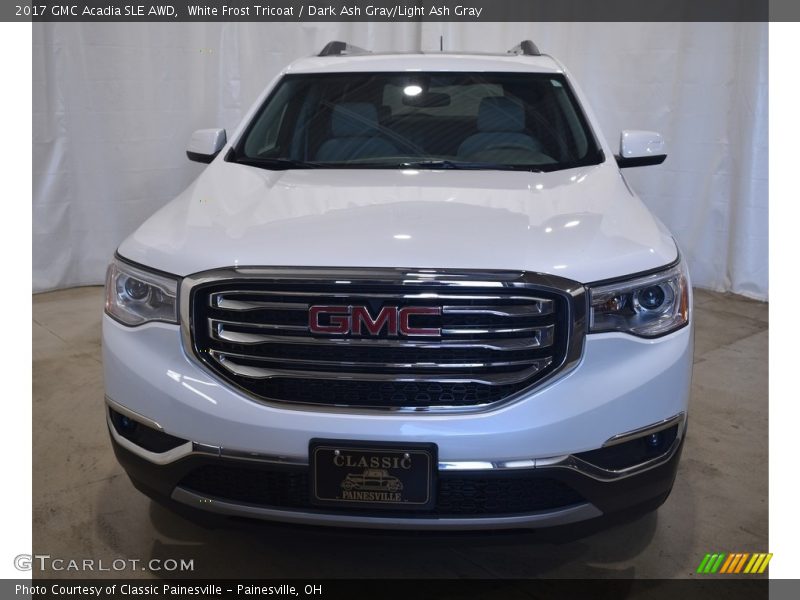 White Frost Tricoat / Dark Ash Gray/Light Ash Gray 2017 GMC Acadia SLE AWD