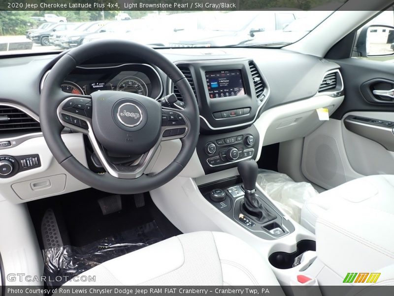 Light Brownstone Pearl / Ski Gray/Black 2020 Jeep Cherokee Latitude Plus 4x4