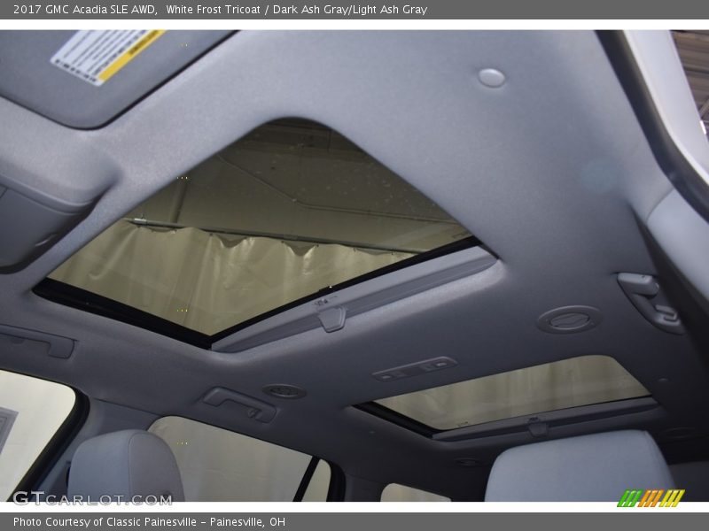White Frost Tricoat / Dark Ash Gray/Light Ash Gray 2017 GMC Acadia SLE AWD