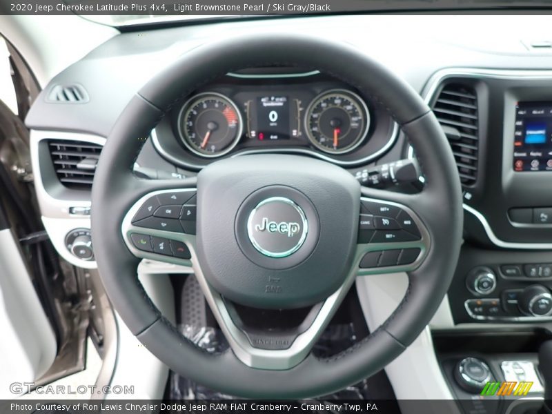 Light Brownstone Pearl / Ski Gray/Black 2020 Jeep Cherokee Latitude Plus 4x4