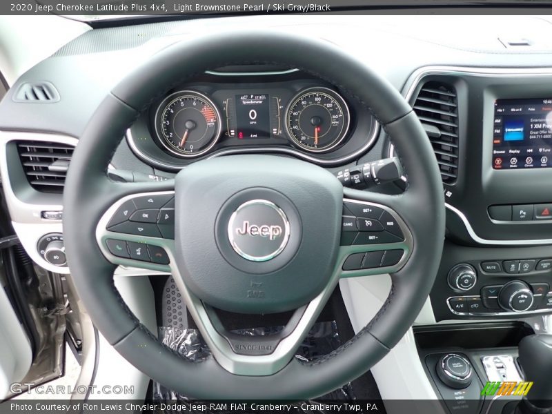 Light Brownstone Pearl / Ski Gray/Black 2020 Jeep Cherokee Latitude Plus 4x4